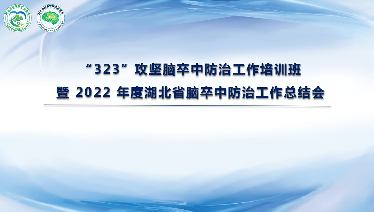 “323”攻堅腦卒中防治工作培訓班暨2022年度湖北省腦卒中防治工作總結會在武漢召開